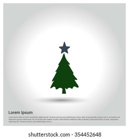 Christmas tree background, Creative Christmas tree Card, Abstract Christmas Tree