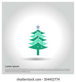 Christmas tree background, Creative Christmas tree Card, Abstract Christmas Tree