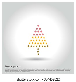 Christmas tree background, Creative Christmas tree Card, Abstract Christmas Tree