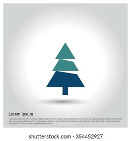 Christmas tree background, Creative Christmas tree Card, Abstract Christmas Tree