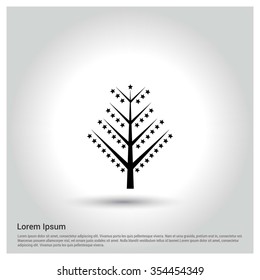 Christmas tree background, Creative Christmas tree Card, Abstract Christmas Tree
