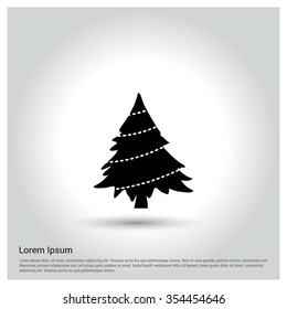 Christmas tree background, Creative Christmas tree Card, Abstract Christmas Tree