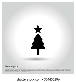 Christmas tree background, Creative Christmas tree Card, Abstract Christmas Tree