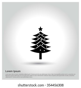 Christmas tree background, Creative Christmas tree Card, Abstract Christmas Tree