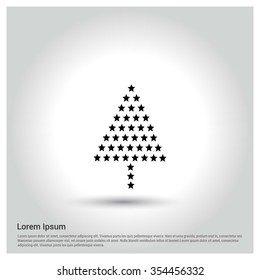 Christmas tree background, Creative Christmas tree Card, Abstract Christmas Tree