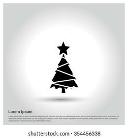 Christmas tree background, Creative Christmas tree Card, Abstract Christmas Tree