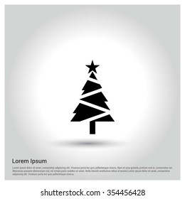 Christmas tree background, Creative Christmas tree Card, Abstract Christmas Tree