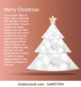 Christmas tree background. Design for holiday cards.Vector EPS 10.