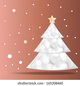 Christmas tree background. Design for holiday cards.Vector EPS 10.