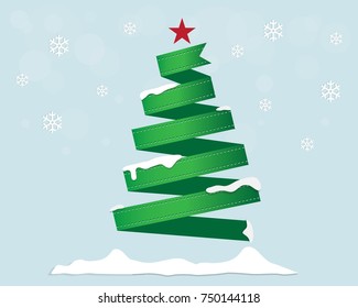 Christmas Tree Background Illustration