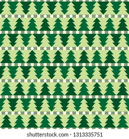 Christmas tree background. Seamless pattern. Vector.
