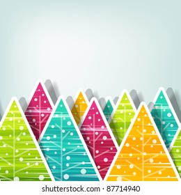 Christmas tree background, seamless vector illustration