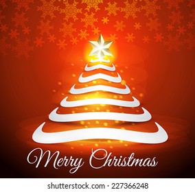 Christmas Tree Background with sparkles vector illustration 