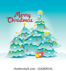 Christmas tree background template 2