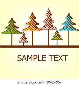 CHRISTMAS TREE. BACKGROUND. VECTOR