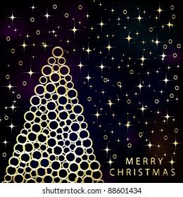 Christmas tree background vector
