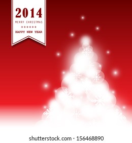 Christmas Tree Background - Vector Illustration, Graphic Design Editable For Your Design.