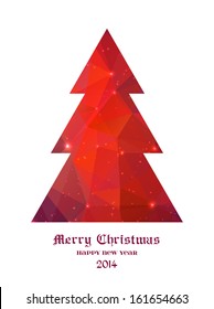 Christmas tree background. Vector illustration. Merry Christmas