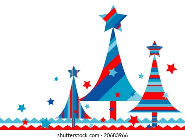 Fundo da árvore de Natal, ilustração vetorial