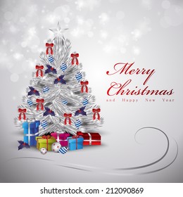 Christmas Tree Background - Vector Illustration, Graphic Design Editable For Your Design  
