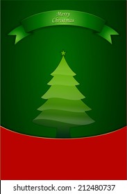 Christmas Tree with background. Vector Illustration/ EPS 10. Easy to edit. Perfect for invitations or announcements.