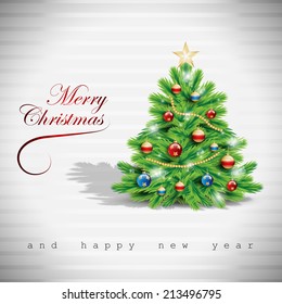 Christmas Tree Background - Vector Illustration, Graphic Design Editable For Your Design