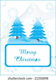 christmas tree background, vector illustration