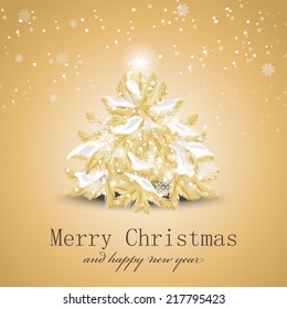 Christmas Tree Background - Vector Illustration, Graphic Design Editable For Your Design