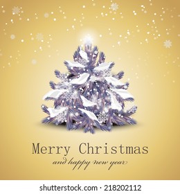 Christmas Tree Background - Vector Illustration, Graphic Design Editable For Your Design