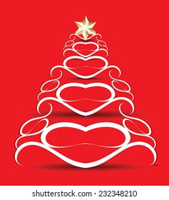 Christmas Tree Background Vector Illustration