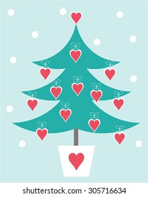 Christmas tree background. Vector illustration