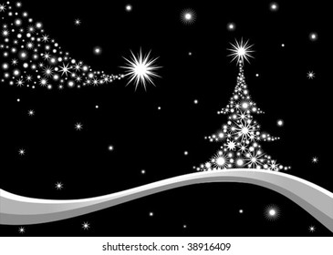 fondo de árbol de Navidad, ilustración vectorial