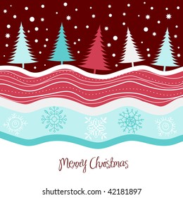 Christmas tree background, vector illustration