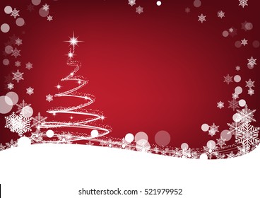  Christmas tree background, vector illustration.