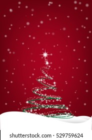 Christmas tree background  , vector illustration.