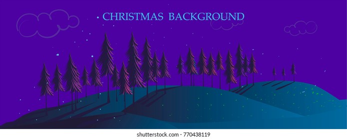 christmas tree background vector illustration