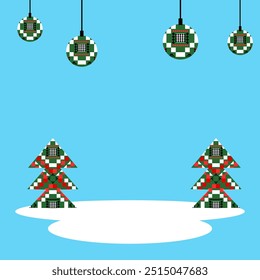 Christmas tree background, winter vibe, design with elements of festive theme. for decoration, card, wallpaper banner, poster, illustration.