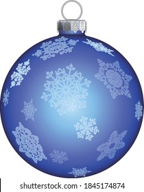 Christmas Tree Ball in blue
