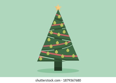 Christmas Tree with Ball Decorations