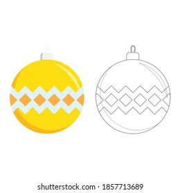 Christmas Tree Ball Fill Outline Icon
