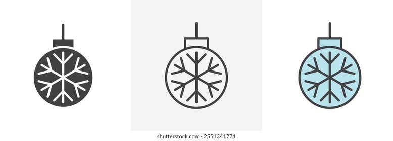 Christmas tree ball icon pack. Vector illustration. EPS10
