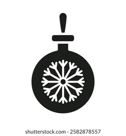 Christmas tree ball icon Symbol mark in Outline style