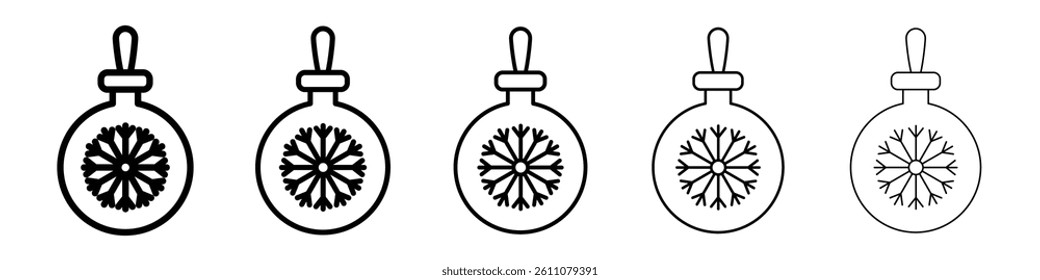 Christmas tree ball icon Symbol mark in Outline style