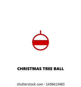 christmas tree ball icon. christmas tree ball vector design. sign design. red color