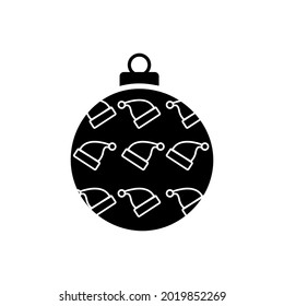 Juego de vectores de icono de bola de árbol de Navidad. colección de signos de ilustración de juguete de Navidad.  Símbolo o logotipo de año nuevo.