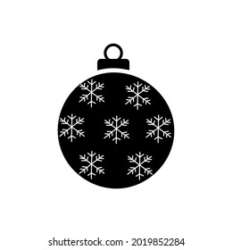 Christmas tree ball icon vector set. Christmas toy illustration sign collection.  New year symbol or logo.