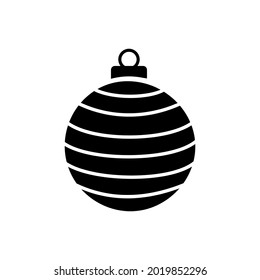 Christmas tree ball icon vector set. Christmas toy illustration sign collection.  New year symbol or logo.