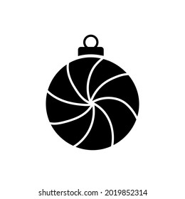 Christmas tree ball icon vector set. Christmas toy illustration sign collection.  New year symbol or logo.