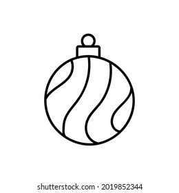 Weihnachtsbaumkugel Symbol Vektorset. Zeichensammlung für Weihnachtsspielzeug.  Neues Jahr Symbol oder Logo.