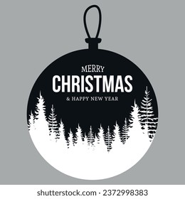 Balón de árbol de Navidad, una pelota aislada. Feliz Navidad. Carácter de Año Nuevo. Para diseño web, impresión, vector.